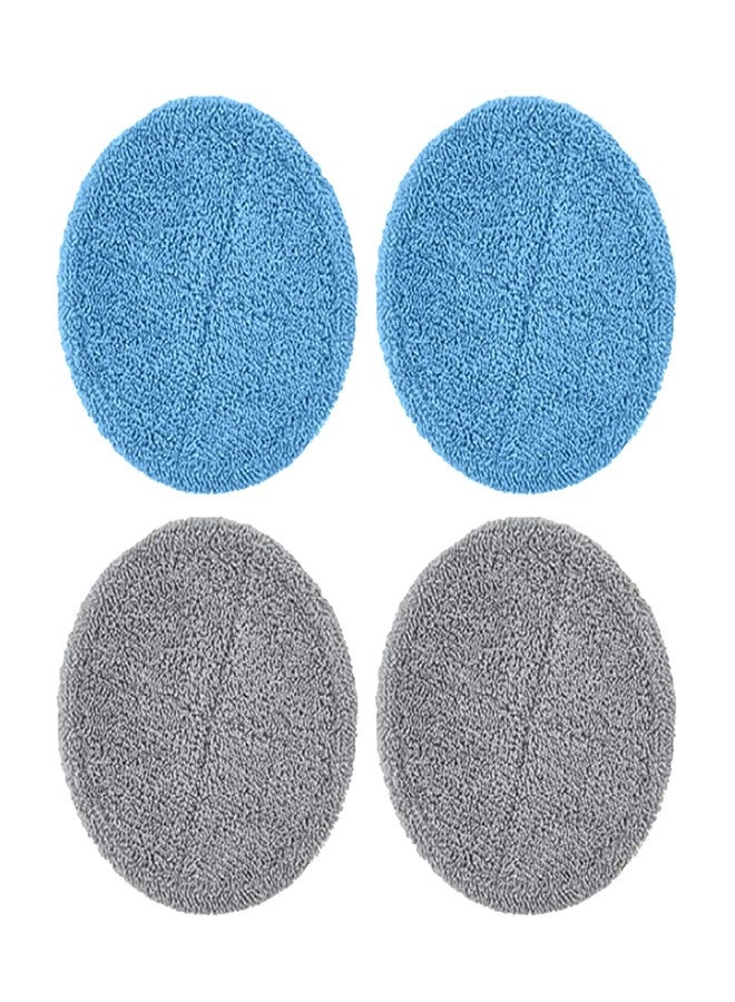 iDOO [Universal] 4 Pcs Mop Pads Replacement for Cordless Electric Mop, Machine Washable and Reusable Microfiber Mop Pads for ID-EM002-N1 or Others, Included 2 Mopping Pads+2 Waxing Pads - Image 1