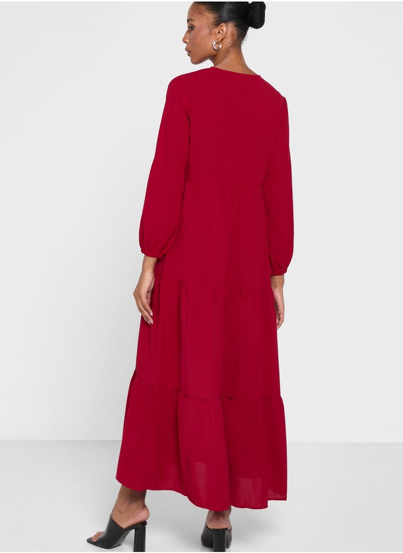 Khizana - Tiered A-Line Dress - Image 1