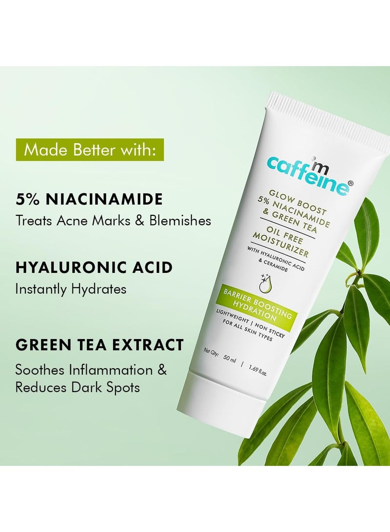 إم كافيين مرطب خالٍ من زيت النياسيناميد 5% نياسيناميد والشاي الأخضر الخالي من الزيت | مرطب خفيف الوزن - ترطيب لمدة 72 ساعة | يقلل من علامات حب الشباب والشوائب | مرطب خفيف الوزن - 50 مل - Image 4