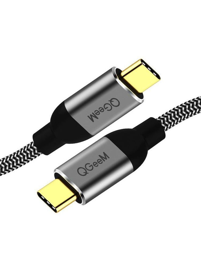 QGeeM QG-CC03 Type-C to Type-C USB3.1 Data Cable, Length: 1.8m(Black) - Image 1