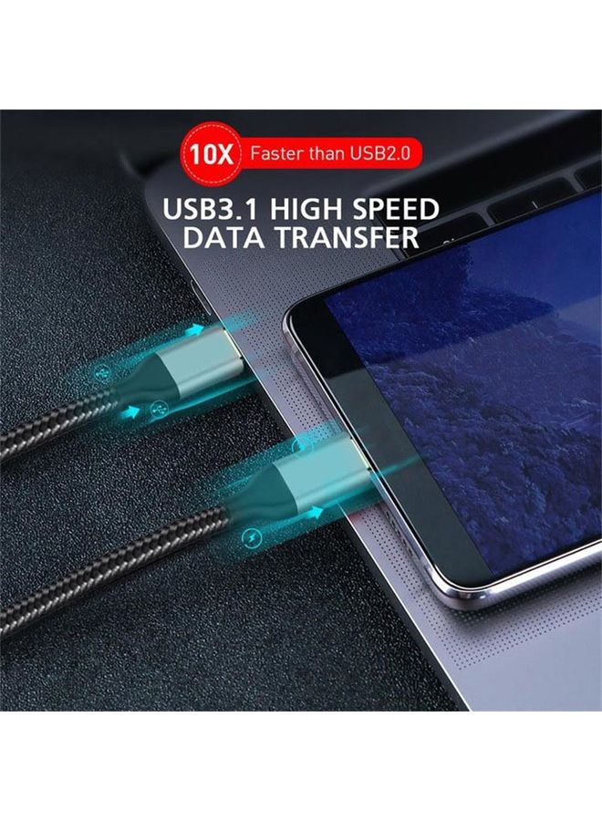 QGeeM QG-CC03 Type-C to Type-C USB3.1 Data Cable, Length: 1.8m(Black) - Image 5
