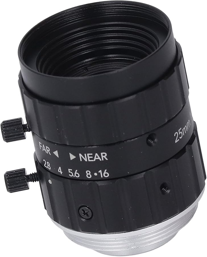 عدسة صناعية من نوع C Mount 25mm F2.8 زاوية واسعة 2.3 بوصة بدقة 12 ميغابكسل عالية الدقة مع تشويه منخفض - Image 2