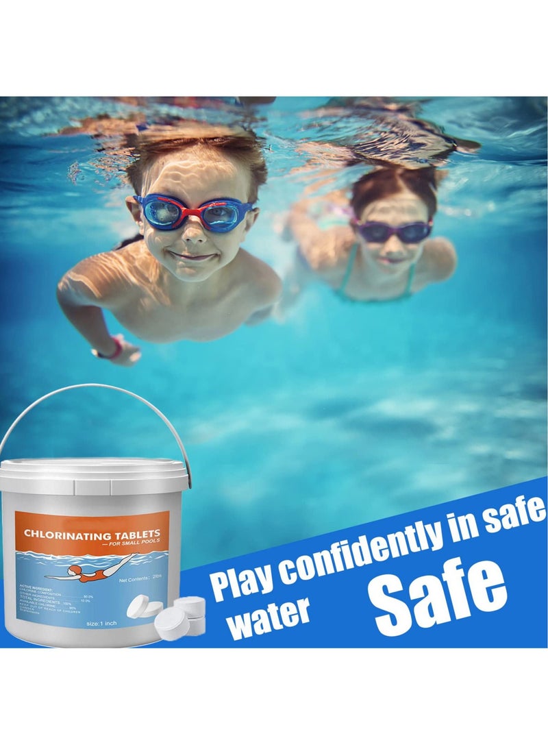 SYOSI 21Pcs Pool Chlorinting Tablets 1 In Chlorine Tablets Long Lasting Slow Dissolving Chlorine Tabs 1LB for Swimming Pools Spas and Fountains, Chlorine Tablets for Hot Tub - Image 5