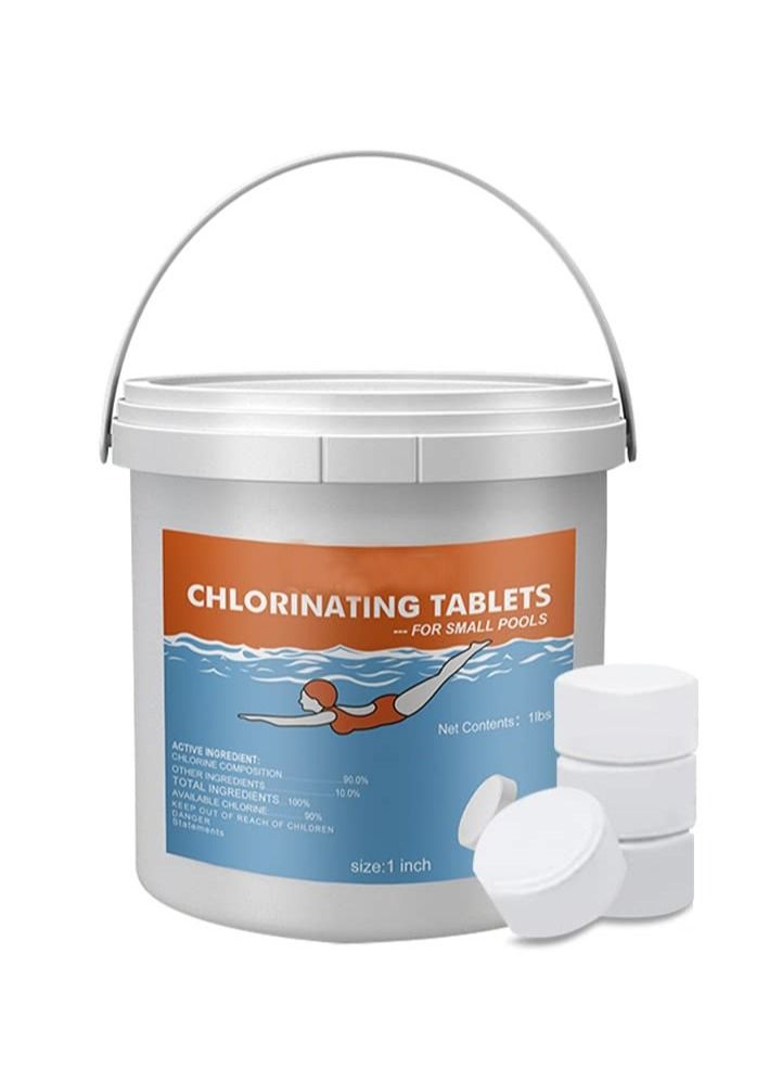 SYOSI 21Pcs Pool Chlorinting Tablets 1 In Chlorine Tablets Long Lasting Slow Dissolving Chlorine Tabs 1LB for Swimming Pools Spas and Fountains, Chlorine Tablets for Hot Tub - Image 1
