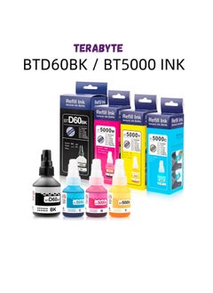 Terabyte BTD60 BT5000 Ink for Brother Pack of 4 Black Cyan Magenta Yellow for DCP - T300 T510W T710W MFC - T810W T910DW HL - T4000DW DCP - T310W T510W T710W MFC - T810W T910DW T4500DW DCP-T300  - Image 1