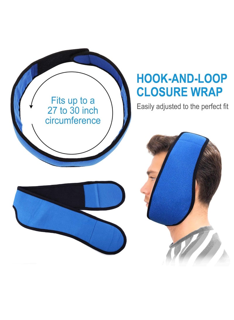 Face Ice Pack Wrap for TMJ Wisdom Teeth with 4 Reusable Hot Cold Therapy Gel Packs Pain Relief for Chin Head Oral and Facial Surgery Dental Implants - Image 5