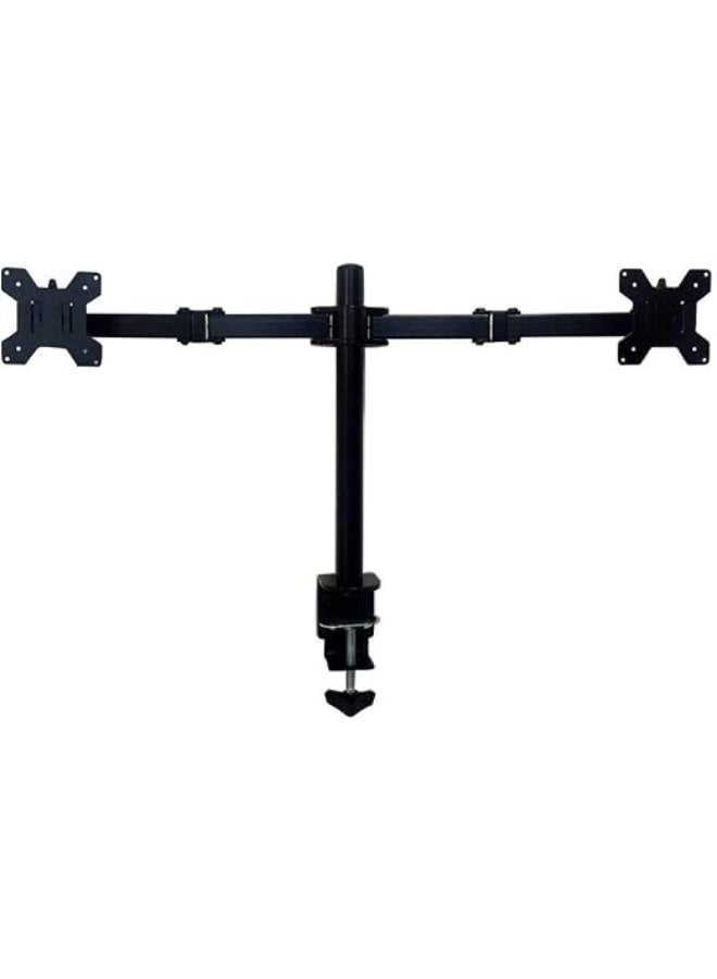 Dual Monitor Desk Mount Stand, Fully Adjustable for Two Screens up to 27 Inch, Full Motion Tilt, Swivel and Rotation, Desk Clamp Mount - Image 3