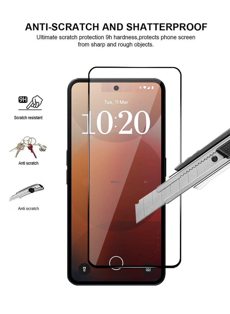 Nothing Phone 3A Pro Screen Protector 2 Pack - Premium Full Screen Tempered Glass For Nothing Phone 3A Pro, High Transparency, Delicate Touch, Anti-Explosion, Smooth Arc Edges, Easy Installation - Image 2