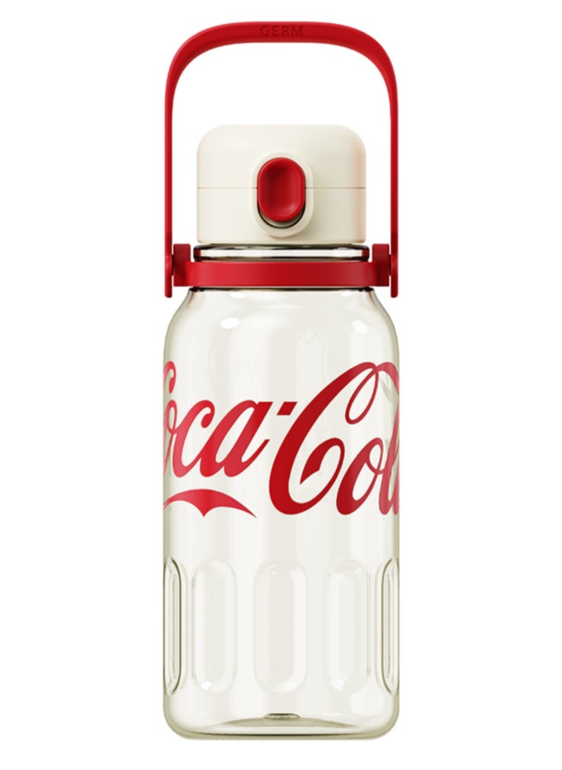 Coca-Cola Collection Sport Tritan Water Bottle – Red | 1250ml Large Capacity | BPA-Free Leakproof Bottle by GERM | Official Coca-Cola Licensed