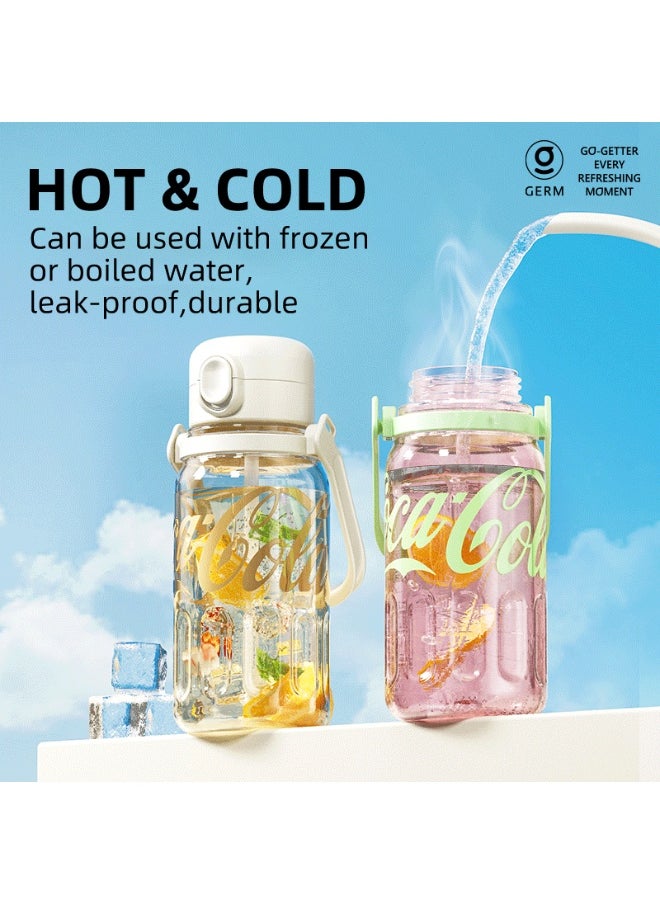 Coca-Cola Collection Sport Tritan Water Bottle – Red | 1250ml Large Capacity | BPA-Free Leakproof Bottle by GERM | Official Coca-Cola Licensed