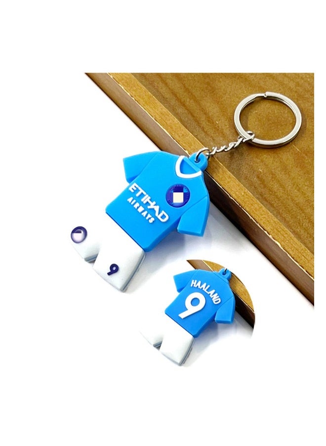 Generic Barcelona/Messi/Juve/Cristiano Ronaldo/Paris/Chelsea/Real Madrid Shirt Jersey Keychain Accessory Pendant Bag Chain Car Keychain Creative Gift for Unisex 