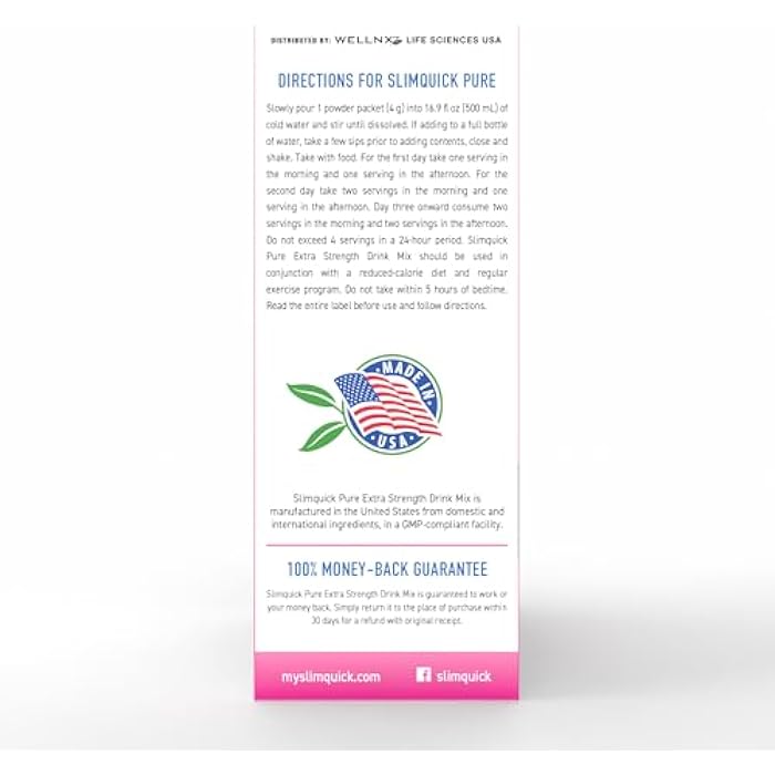 SlimQuick Pure 3X Extra Strength Drink Mix Packets, Metabolism & Weight Management for Women, Helps in Fat Breakdown, with Green Tea, Caffeine, Chaste Tree, Rhodiola Extract - Pink Lemonade, 26 Count - Image 4