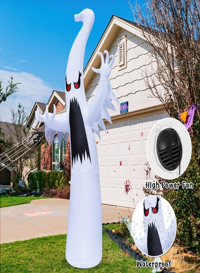 GOOSH COMIN.NET Halloween Inflatables Blow Up Ghost with Pumpkin in The Hand for Halloween Outdoor Decorations (4Ft Tall - Image 5