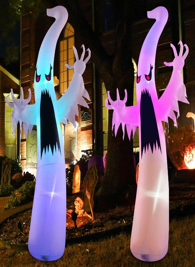 GOOSH COMIN.NET Halloween Inflatables Blow Up Ghost with Pumpkin in The Hand for Halloween Outdoor Decorations (4Ft Tall - Image 3