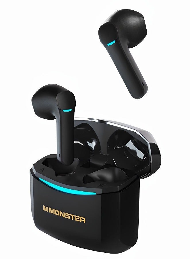 Monster Airmars GT06 True Wireless Earbuds, Bluetooth 5.1, 13mm Dynamic Drivers, 65ms Low Latency Game Mode, IPX5 Waterproof, Type-C Fast Charging, 25H Playtime - Image 3