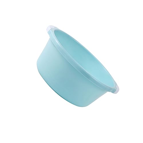 Healifty Home Bathroom Wash Basin Wash Basin 2pcs Household Washbasin Classical Wash Basin Washing Basins Small Pot Sink Footbath Sky-blue Bucket Round Basin Large Size Wash Basin - Image 1