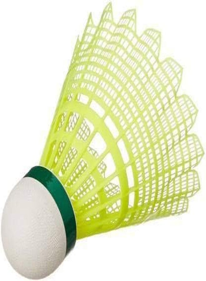 EASYMART 350 Green Cap Nylon Shuttlecock (Yellow) - Image 3