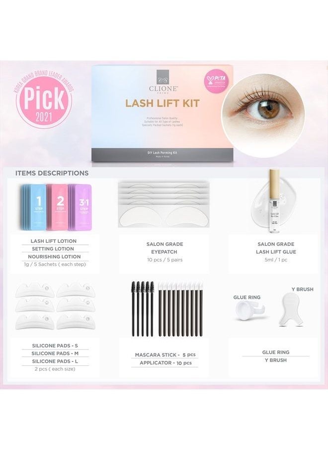 CLIONE PRIME - Lash Lift Kit - Eyebrow Lamination 5 Applications Kit Home & Professional Use Made in Korea - Image 1