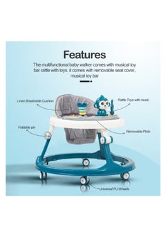 MAAS Baby Walker Multifunctional Anti-Rollover Anti-O Folding 6-18 Months with Music  - Image 2