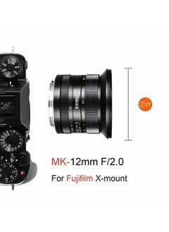 12mm f2.0 Ultra Wide Angle Manual Focus Lens Compatible with Fujifilm X Mount APS-C Mirrorless Cameras X-T1 X-T2 X-T3 X-T4 X-T5 X-T10 X-T20 X-T100 X-T200 XPro1 - pzsku/Z38E9E25135323CAFB3FDZ/45/_/1741178723/48581fda-89b9-4811-8b2e-517f9475bead