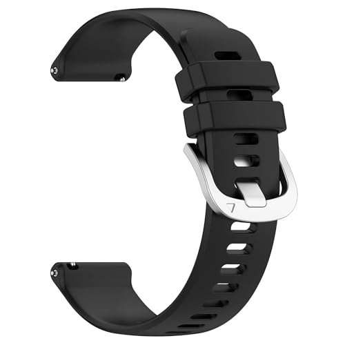 Wisely Adjustable Silicon Band Strap for CMF by Nothing Watch Pro/Watch Pro 2 Straps Watch Steel Buckle Silicone Replacement Band Bracelet, Black - Image 1