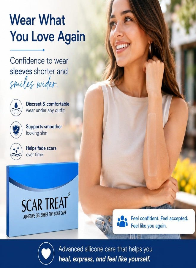 Scar Treat Adhesive Gel Sheet for Scars - 6x6 cm | Multipurpose Silicone Scar Sheets, Silicon gel sheets for Scars, Transparent Medical Silicone Gel Tape for Scar Removal - Image 3