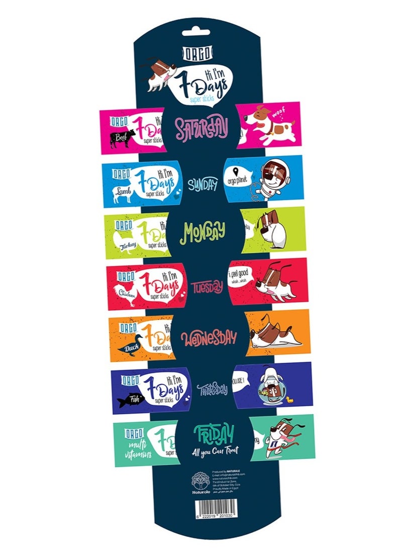 أورجو | أعواد علاجية لمدة 7 أيام - كلب | 7 قطع