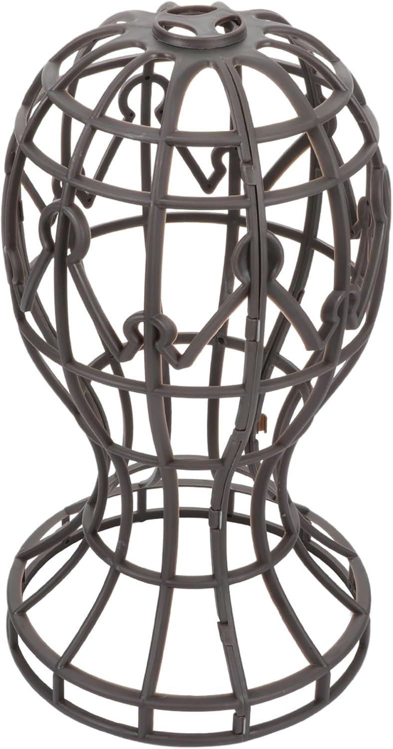 Hat Stand Wig Holder Display Rack Plastic Mannequin Head Countertop Organizer (Black) - Baseball Cap Hanger for Business Showcase Women Multiple Wig - Image 1