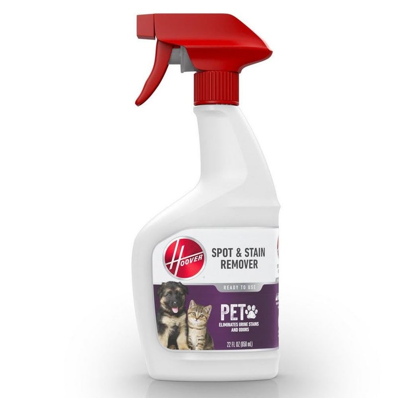 Hoover Pet Spot and Stain Remover, Pet Formula for Carpet and Upholstery, 22 fl oz Formula, White, AH31681 - Image 1