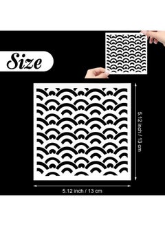 Patelai 16 Pieces Cookie Texture Stencils For Royal Icing Cookie Decorating Stencils Holder Frame Small Sugar Cookie Stencils Sets For Airbrush 5.1 X 5.1 Inches (5.1 X 5.1 Inches)  - Image 3