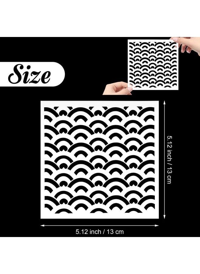 Patelai - 16 Pieces Cookie Texture Stencils For Royal Icing Cookie Decorating Stencils Holder Frame Small Sugar Cookie Stencils Sets For Airbrush 5.1 X 5.1 Inches (5.1 X 5.1 Inches) - Image 1