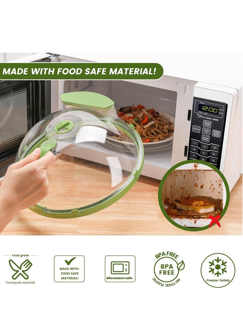 رات سو غطاء للصحون الميكروويف بقطر 25 سم (10 بوصات)، يستخدم لتغطية الطعام في الميكروويف مع فتحات للبخار وصندوق تخزين للماء، يعمل على حفظ الطعام طازجًا وخاليًا من مواد الـ - Image 4