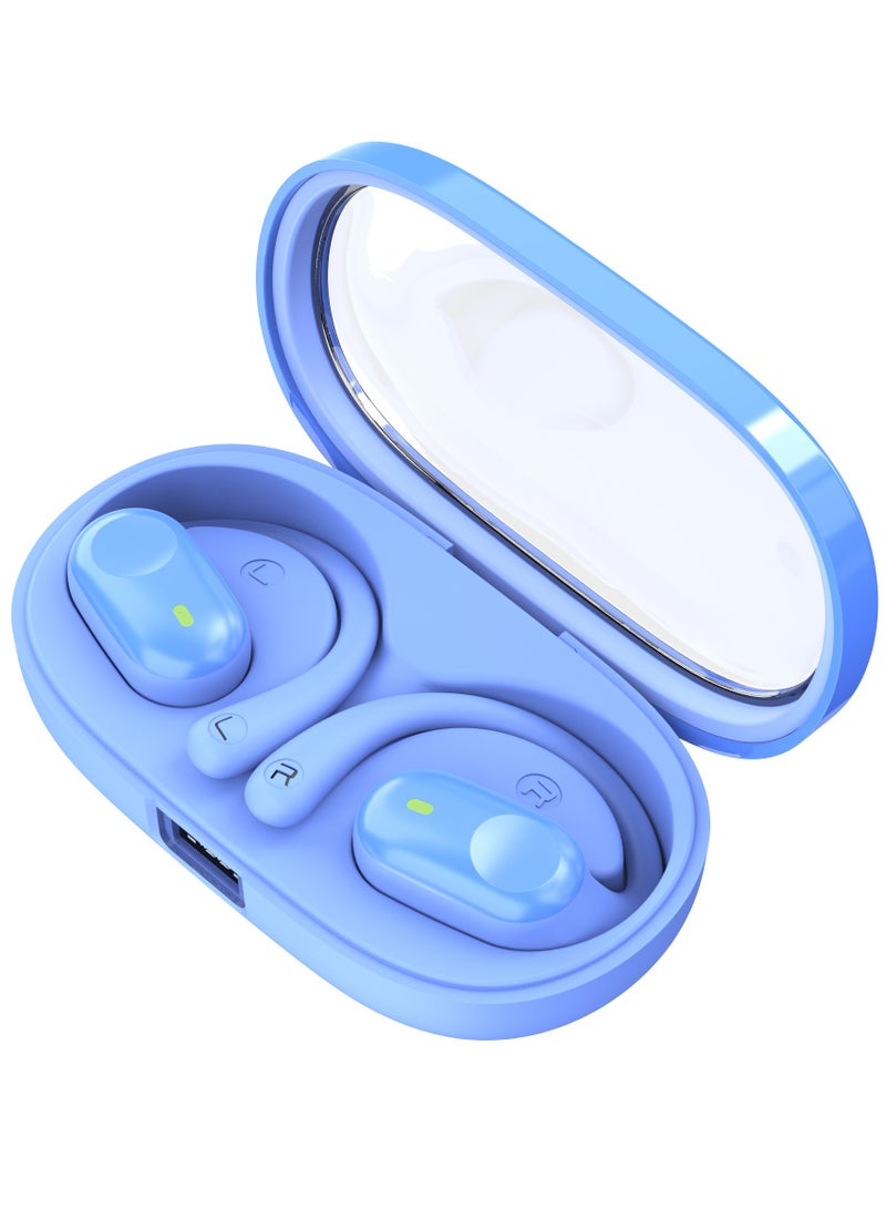 ارواق سماعات X19 اللاسلكية بتقنية بلوتوث 53 تصميم خلف الأذن مزودة بميكروفون وسماعات رياضية داخلية مقاومة للعرق وتقليل الضوضاء مثالية للجري والقيادة والعمل المكتبي - Image 2