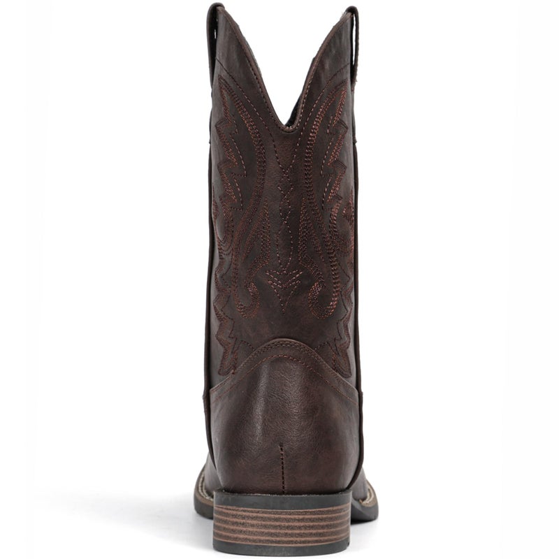 IUV Cowboy Boots For Men Western Boot Durable Fashionable Retro Classic Embroidered Pull On Slip Resistant Assorted Colors Boots - Image 3