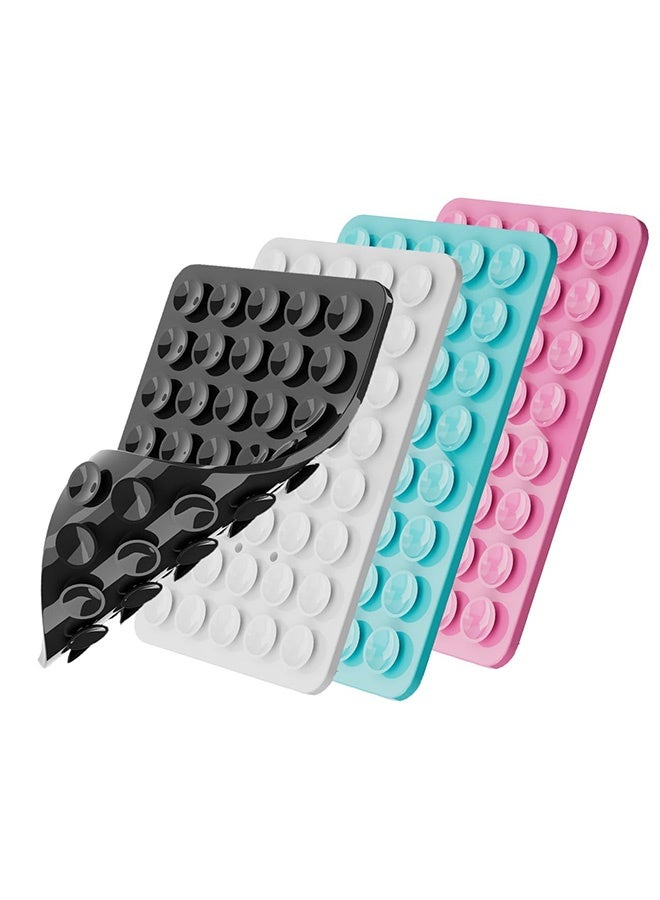 Peachjoy 4 Pack Suction Cup Phone Mount, Double Sided Silicone Suction Phone Case, Hands-Free Mobile Stand, Compatible with iPhone and Android Cases, Suitable for Selfies & Videos - Image 1