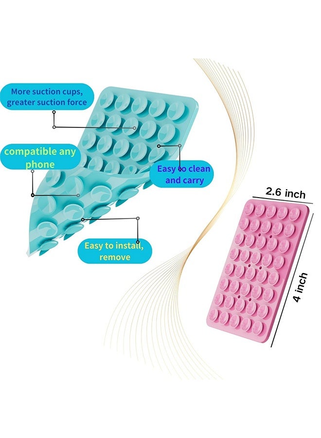 Peachjoy 4 Pack Suction Cup Phone Mount, Double Sided Silicone Suction Phone Case, Hands-Free Mobile Stand, Compatible with iPhone and Android Cases, Suitable for Selfies & Videos - Image 4