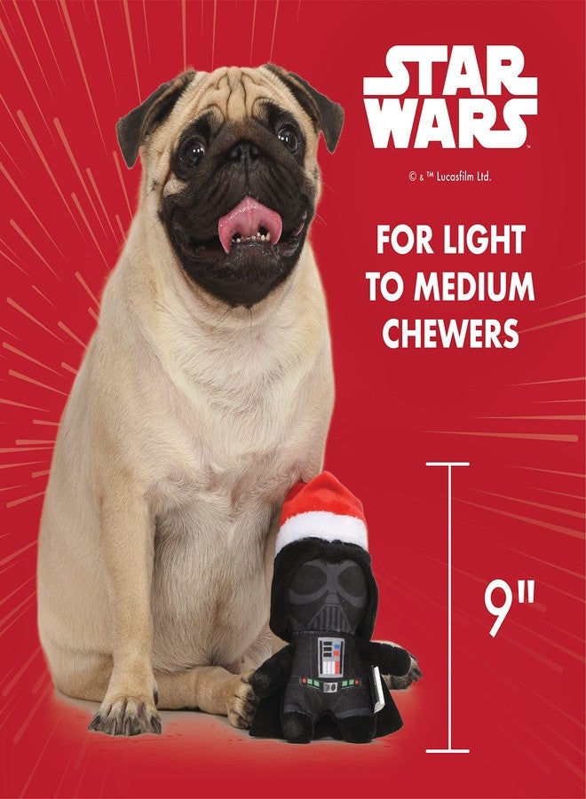 STAR WARS for Pets Dog Toy Darth Vader Toy for Holidays | Santa Darth Vader Dog Squeaky Toy Dog Chew Toy | Holiday Dog Toy Plush Toys | 9 Inch Small Dog Toy (FF19885-22) - Image 4