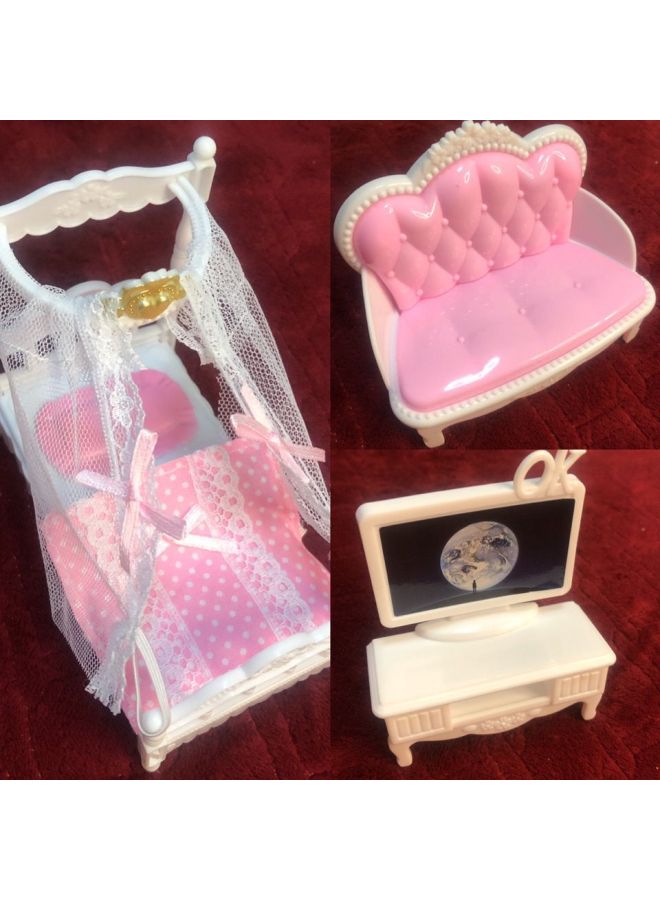 Mini Floor Hanger Integrated Mini Hanger Cotton Cloakroom Display Rack Doll Clothes Cm Girl Clothes Support-Height:Free Size-sofa Five-piece Set