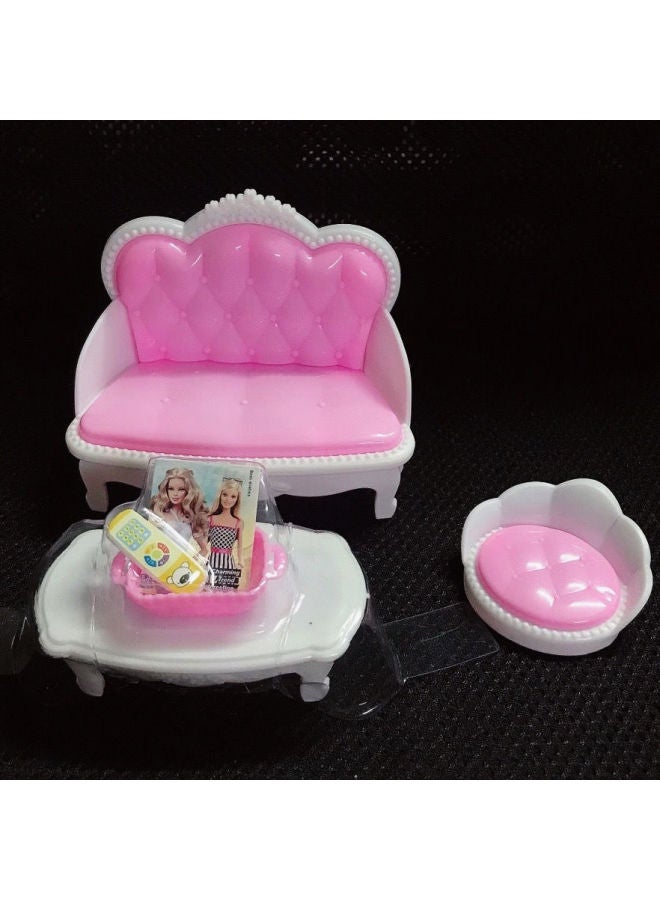 Mini Floor Hanger Integrated Mini Hanger Cotton Cloakroom Display Rack Doll Clothes Cm Girl Clothes Support-Height:Free Size-sofa Five-piece Set
