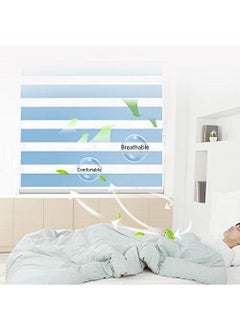 Zebra Blinds Zebra Blind for Windows Dual Layer Zebra Roller Shades Light Filtering Sheer Window Treatments Privacy Light Control for Day and Night, Color Beige, W143XH160CM  - Image 3