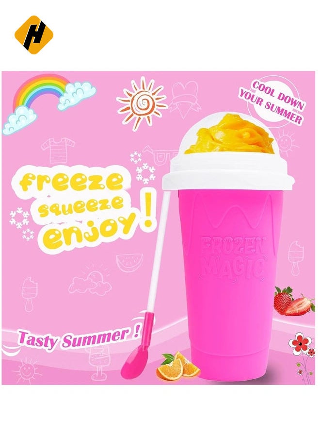 HuHa - Slushie Maker Cup, TIK TOK Magic Quick Frozen Smoothies Cup, Double Layer Squeeze Slushy Maker Cup, Cool Stuff Slushy Maker Portable Squeeze Ice Cup Birthday Gifts for Kids - Image 1