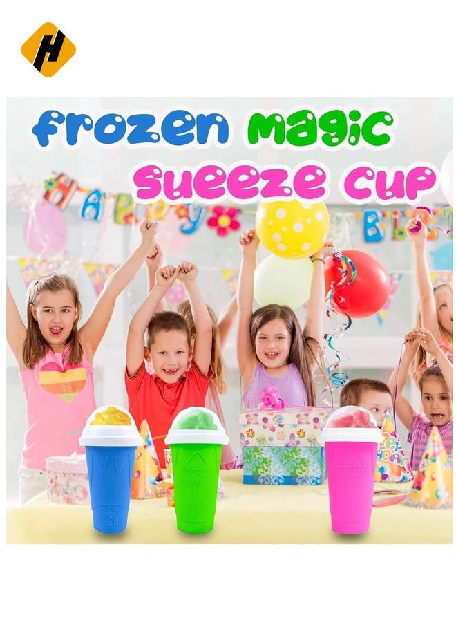 HuHa - Slushie Maker Cup, TIK TOK Magic Quick Frozen Smoothies Cup, Double Layer Squeeze Slushy Maker Cup, Cool Stuff Slushy Maker Portable Squeeze Ice Cup Birthday Gifts for Kids - Image 1