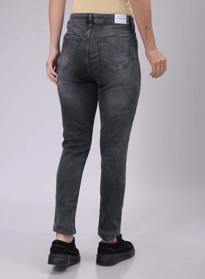 مرفوعة Women Slim Fit Solid High-Rise Jeans