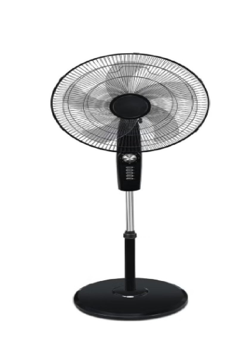 Denx Stand Fan, 70W, 16 Inch, 90° Wide Swing, 3 Adjustable Speeds, 5AS Blade System, Optimal Air Circulation, for Perfect Room Temperature, Sleek Design, Black - Image 2
