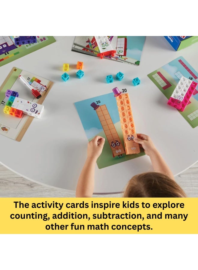 hand2mind hand2mind MathLink Cubes Numberblocks 11-20 Activity Set, 30 Activities Linked to TV Episodes, Math Cubes, Counting Toys, Base Ten Blocks, Montessori Math, Counters for Kids Math, Kindergarten Toys - Image 2