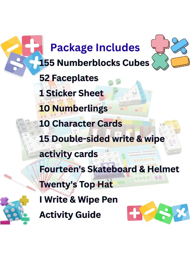 hand2mind hand2mind MathLink Cubes Numberblocks 11-20 Activity Set, 30 Activities Linked to TV Episodes, Math Cubes, Counting Toys, Base Ten Blocks, Montessori Math, Counters for Kids Math, Kindergarten Toys - Image 4