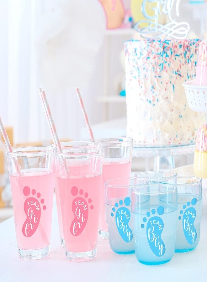 Kaecery Gender Reveal Stickers - Fun Footprint Shaped Baby Shower Decorations with 'Team Boy' & 'Team Girl' Labels - Pink & Blue Pregnancy Announcement Party Supplies Stickers 60PCS - Image 4