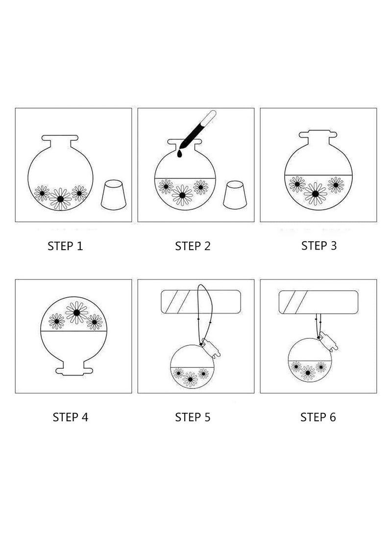 Excefore Car Air Freshener Perfume Bottle Empty Refillable Car Perfume Bottle Car Hanging Diffuser Bottle Pendant Essential Diffuser Oil Fragrance Aromatherapy Empty Bottle Decor 4 Pcs - Image 5