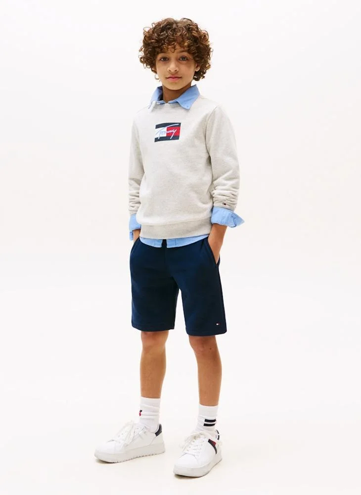 TOMMY HILFIGER Kids Script Flag Sweatshirt