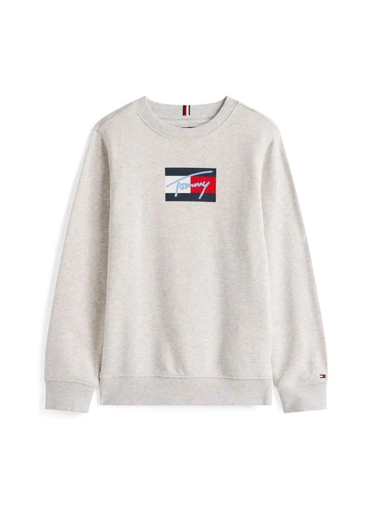 TOMMY HILFIGER Kids Script Flag Sweatshirt